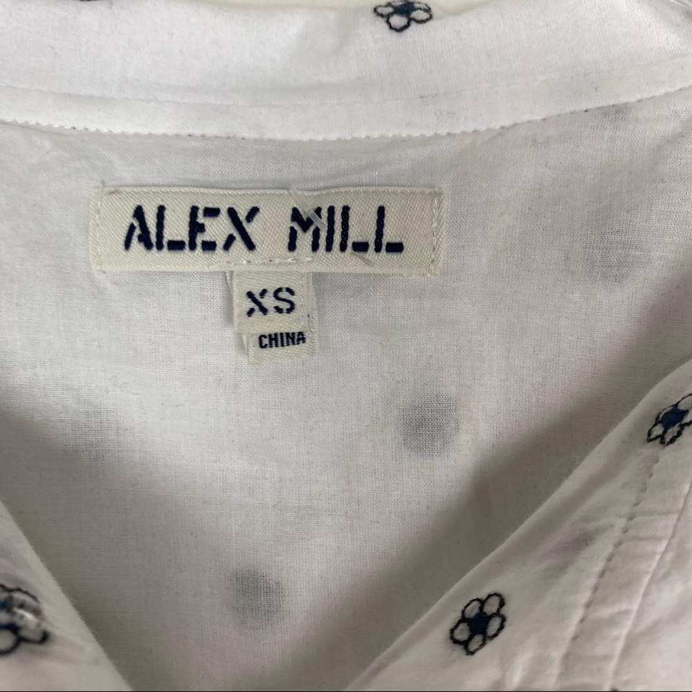 Alex Mill White Midi Dress with Black Dots - Picture 7 of 8